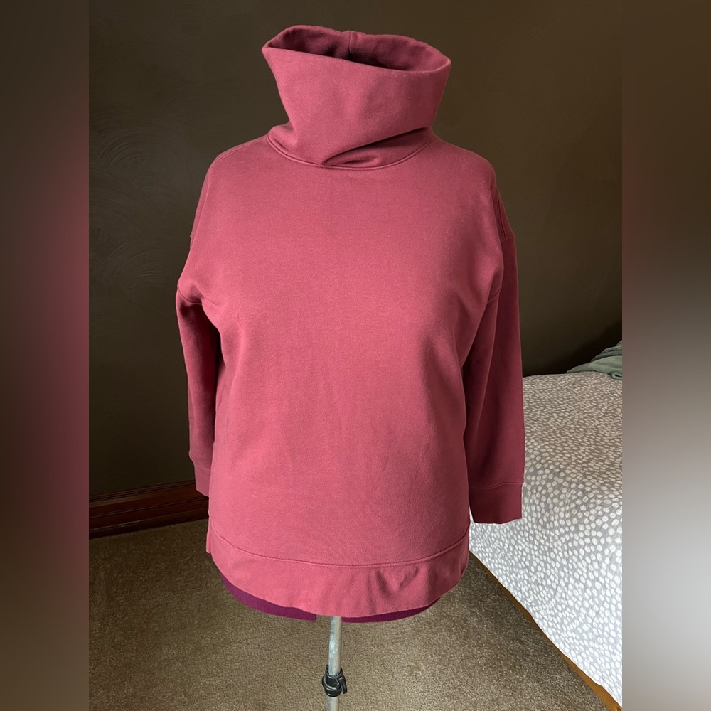 Athleta Funnel Neck Sweatshirt with Split Hems